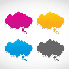 Rolgordijnen abstract dialog clouds vector © burak çakmak