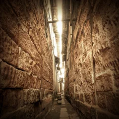 Printed roller blinds Chinese ancient buildings: alley