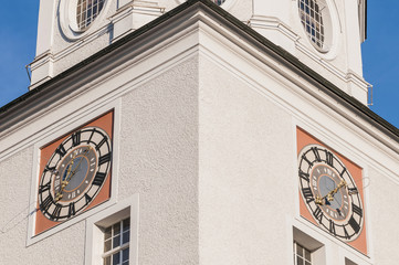 Fototapeta na wymiar Carillion (Glockenspiel) z siedzibą w Salzburg, Austria