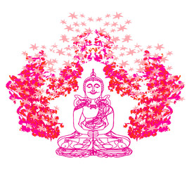 Vector of Chinese Traditional Artistic Buddhism Pattern