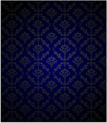 beauty blue Vintage Wallpaper Vector Background Tile