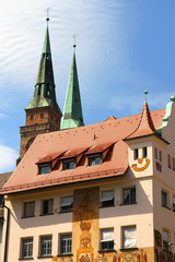 Obraz premium Historische Architektur in Nürnberg