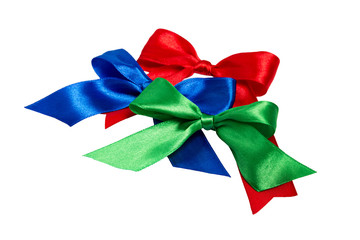 Festive bows made of ribbon