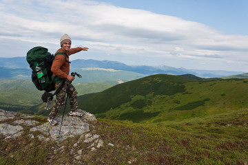 Happy hiker.