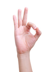 Obraz premium O.K. hand signal