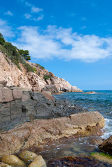Fototapeta na wymiar Sunny beach in Catalonia