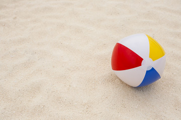 beach ball in the sand