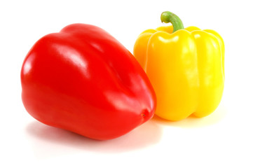 red and yellow peppers