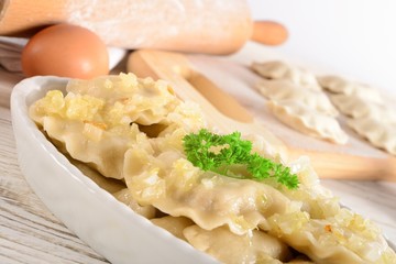 Pierogi.Polish christmas dish