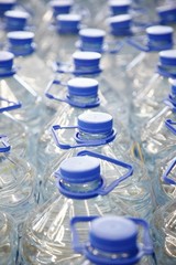 Several bottles of plain water