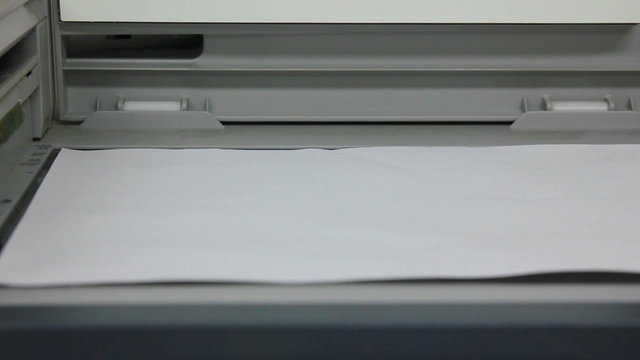 copy of document on photocopier