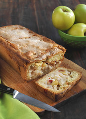 Homemade apple cake with cinnamon