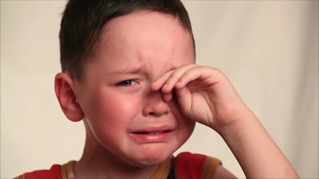 little boy crying