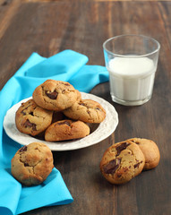 Peanut butter and chocolate chip cookies