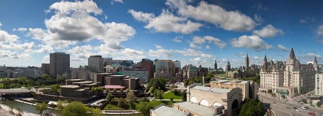 Badezimmer Foto Rückwand Panoramablick auf die Skyline von Ottawa, Kanada © Gary