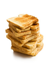 pile of white toasted bread