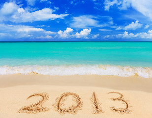 Numbers 2013 on beach