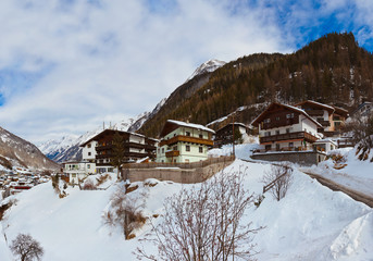 Mountains ski resort Solden Austria
