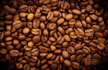 Obraz premium Coffee beans background