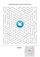 Halloween maze game for kids