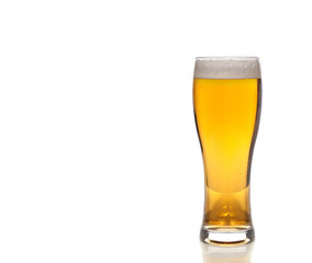 Beer background (beer isolated on white)