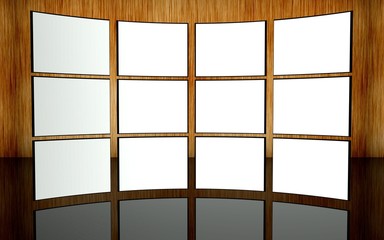 White screen video wall