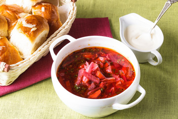 Russian cuisine - vegetarian borsch
