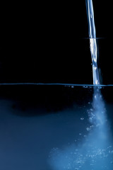 Blue liquid on black background #5