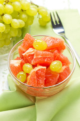Grapefruit and grapes