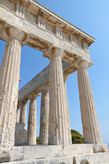 Fototapeta premium Ancient temple at Aegina island in Greece.