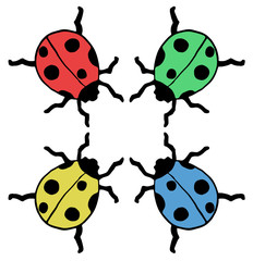 Colorful ladybugs