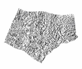 aluminum foil  isolated on white background