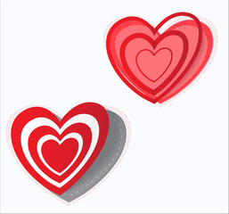 Valentine's  day sticker heart. Vector