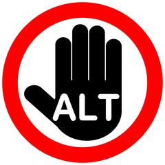 CARTELLO ALT FERMA STOP 01 VETTORIALE