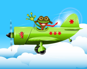 Naklejka premium frog pilot