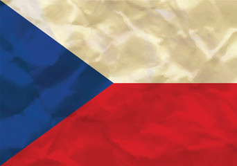 Crumpled flag of Czech Republic