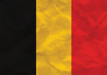 Crumpled flag of Belgium