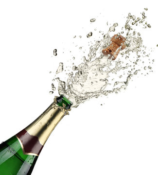 Naklejka Close-up of champagne explosion