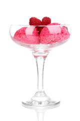 delicious ice cream isolated on white