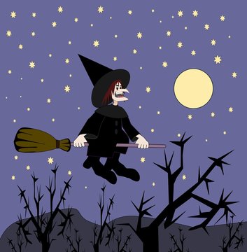 Witch on Broomstick