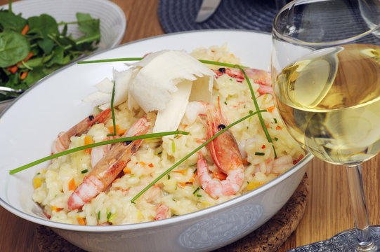 Shrimp Risotto With White Wine