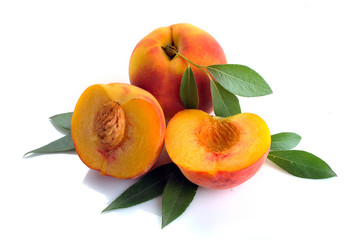 peach and leaves