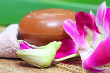 Orchid wiht natural soap