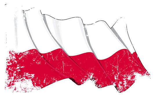 Fototapeta Polish National Flag Grunge