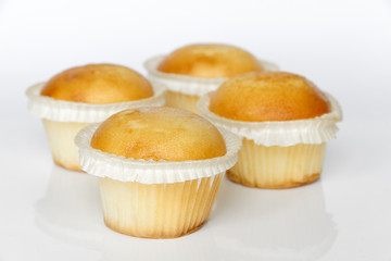 Cupcakes on white background