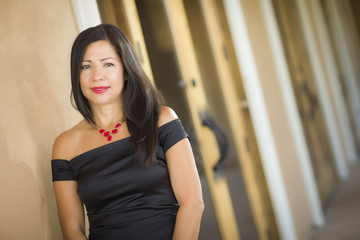 Attractive Hispanic Woman Portrait Outside