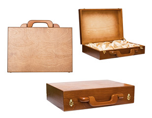 The wooden case, three viewpoints