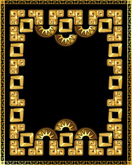frame in the style of gold of the Incas