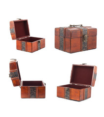 Treasure Chest. Isolated on a white background