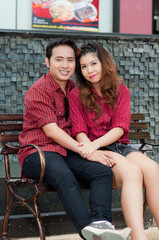 Teen lovers enjoy in thailand